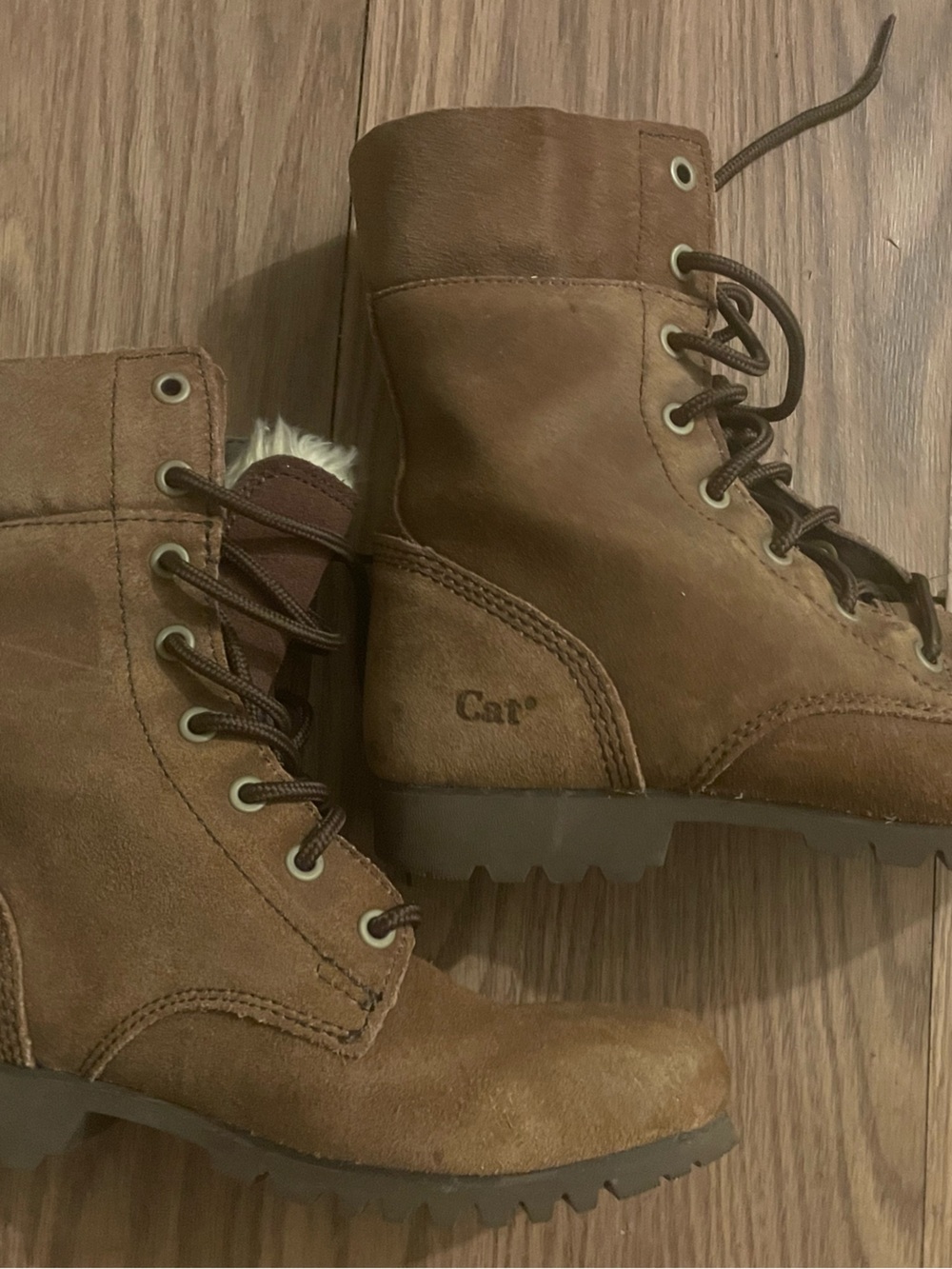 Caterpillar Women's Brown Suede Lace-Up Ankle Boots
